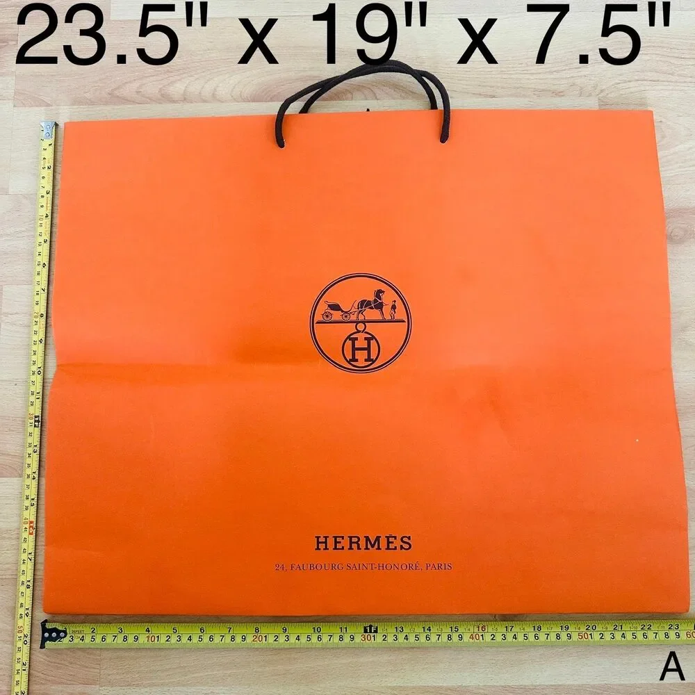 Hermes Paper Shopping Bag - orange X large, 23.5